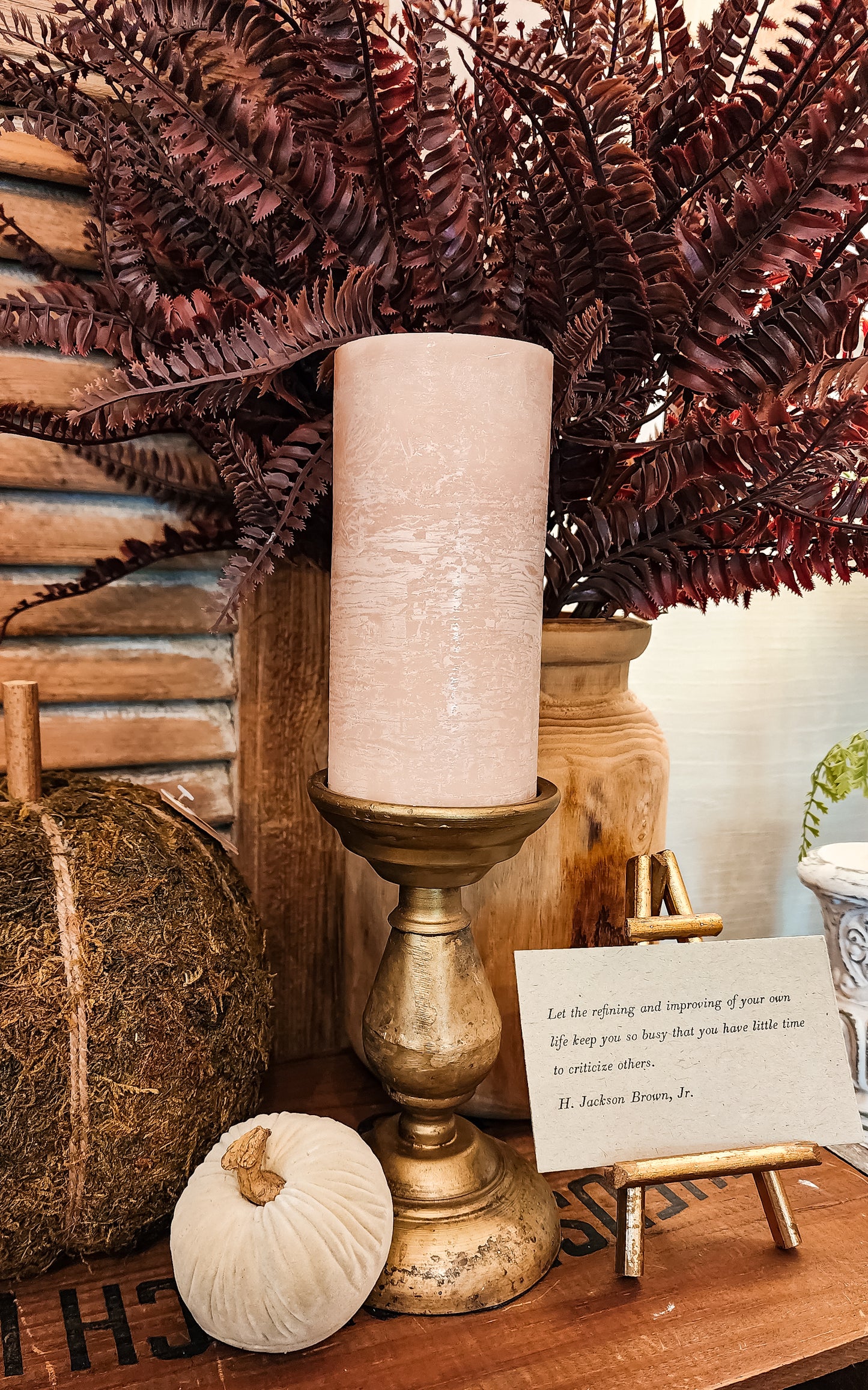 Tan Frosted Flameless Candle (Assorted)