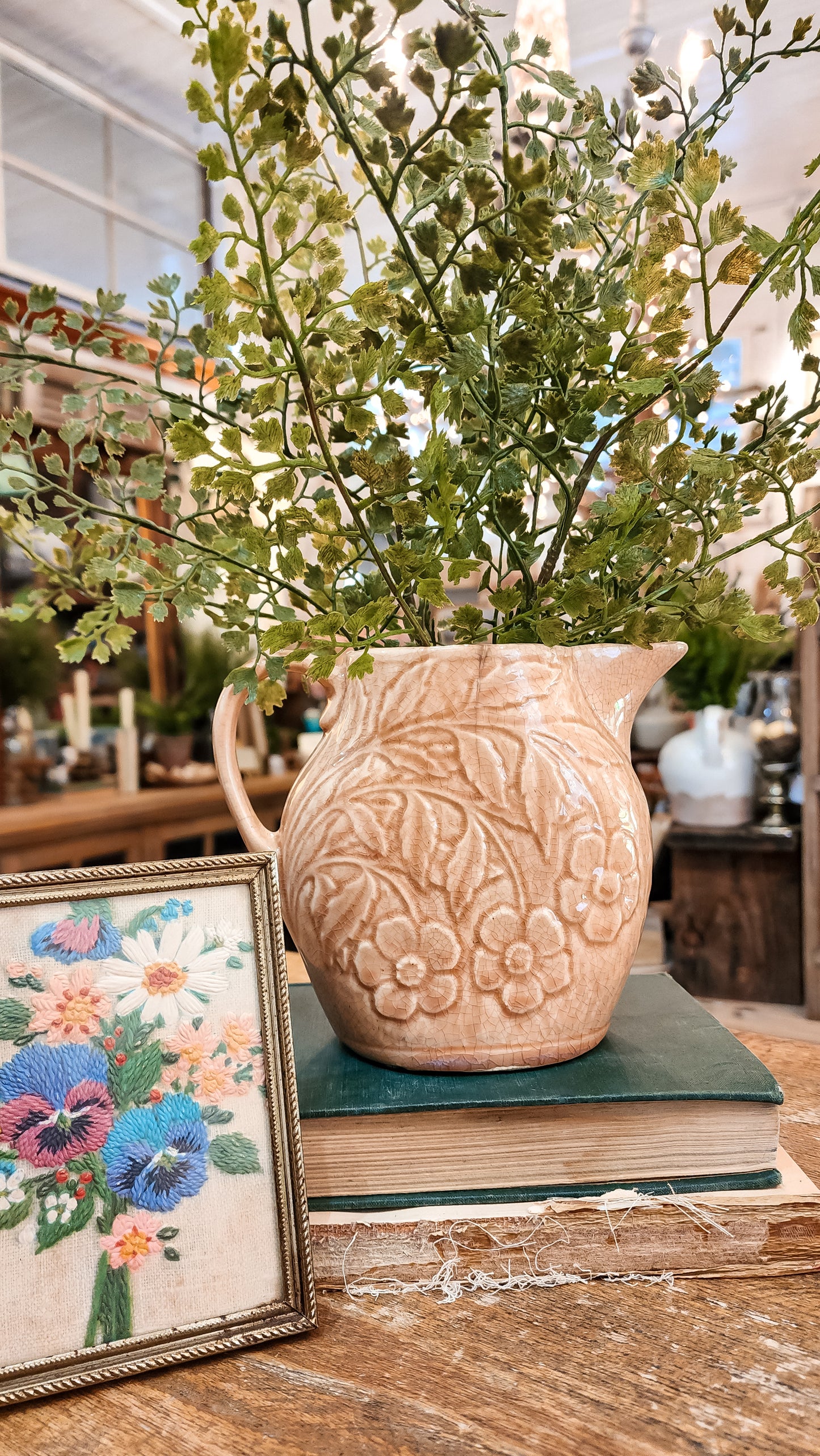 Peach Floral Pitcher