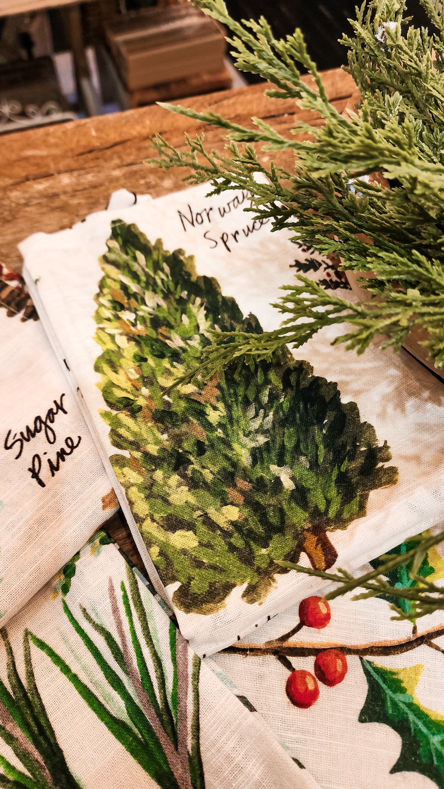 Evergreen Dish Towels