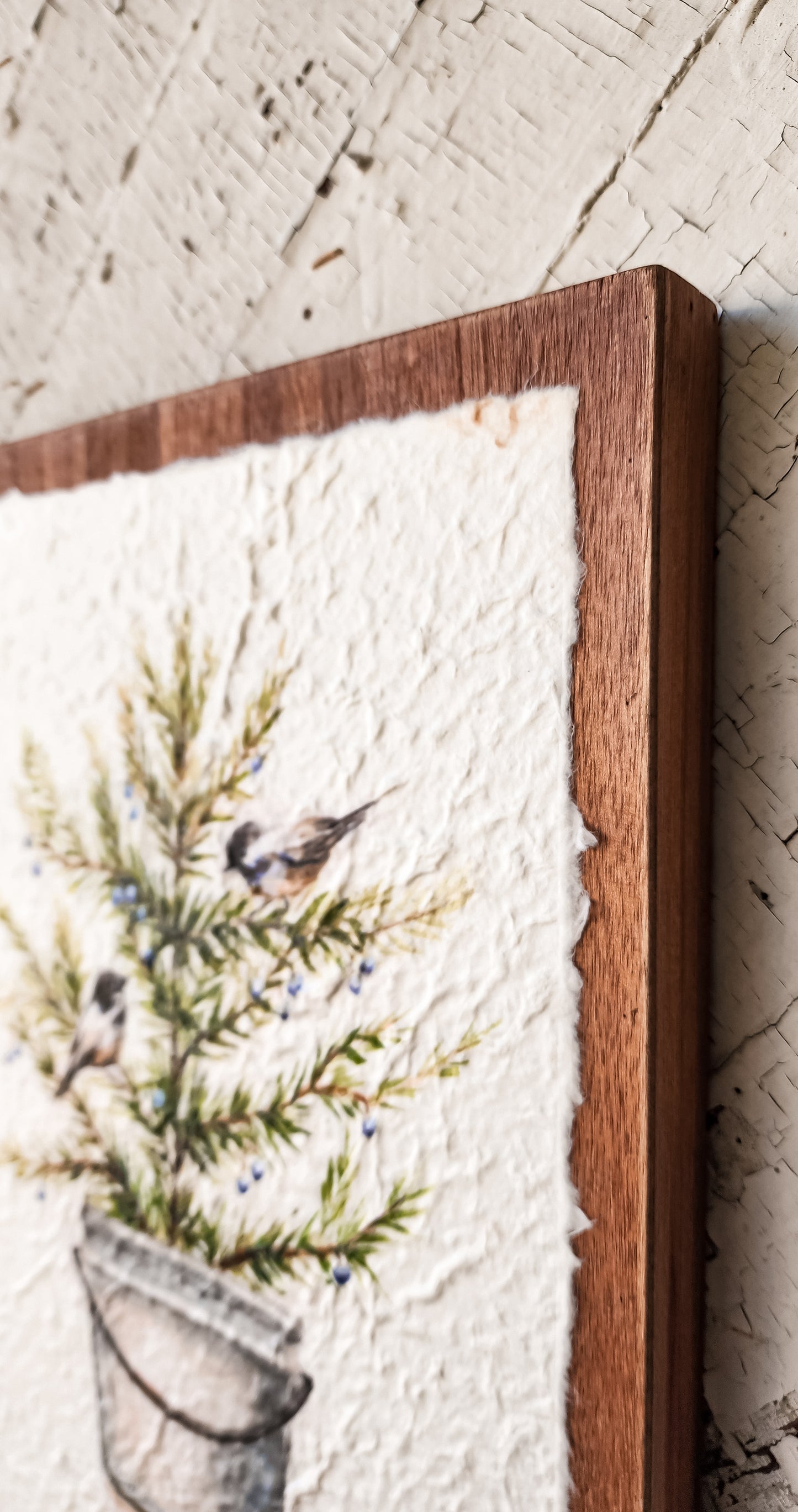 Framed Birds With Textured Paper