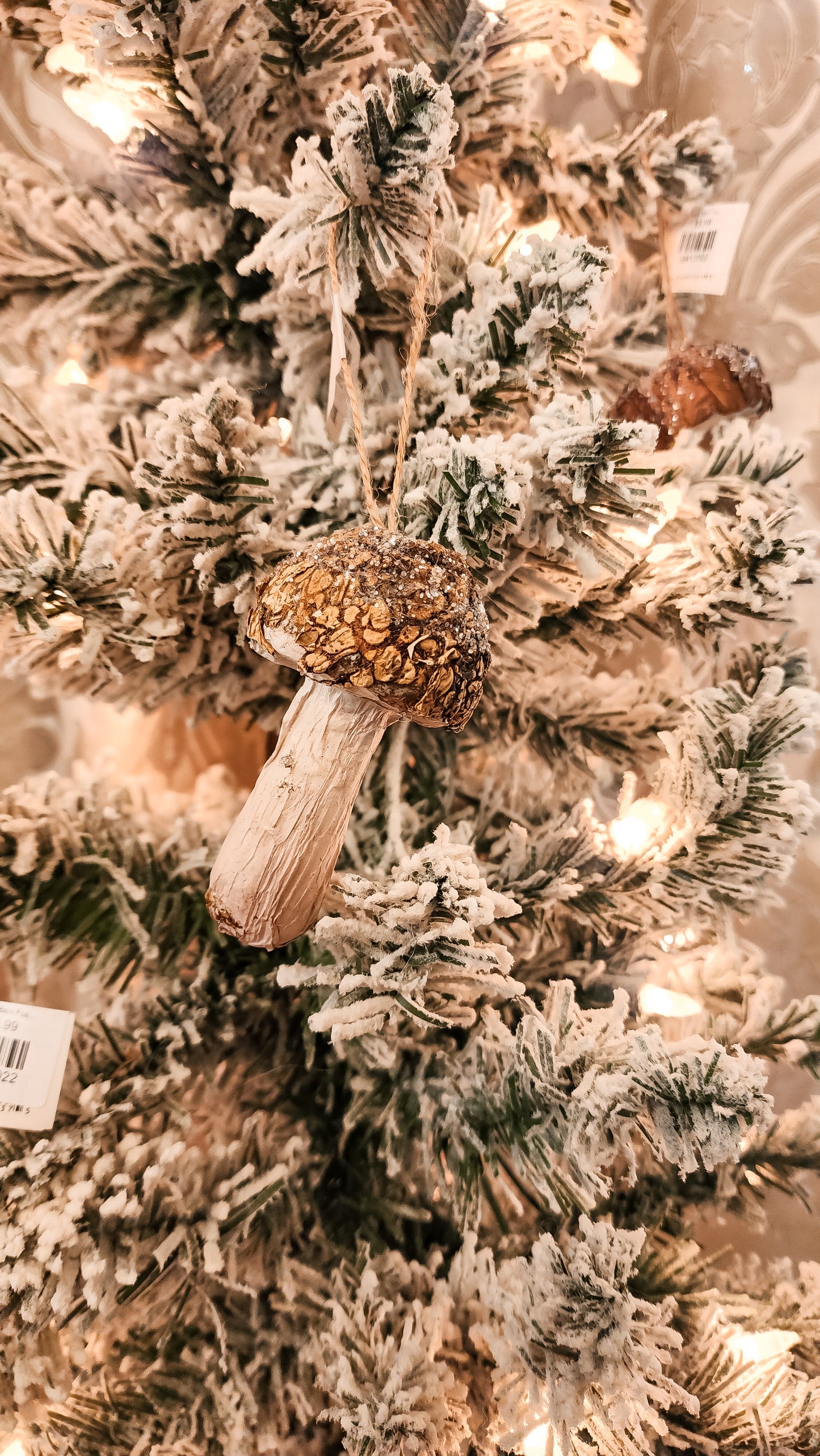 Wood Bark Foam Mushroom Ornaments