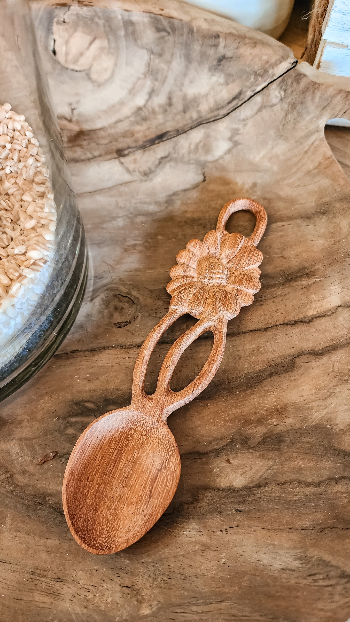 Wooden Flower Spoon