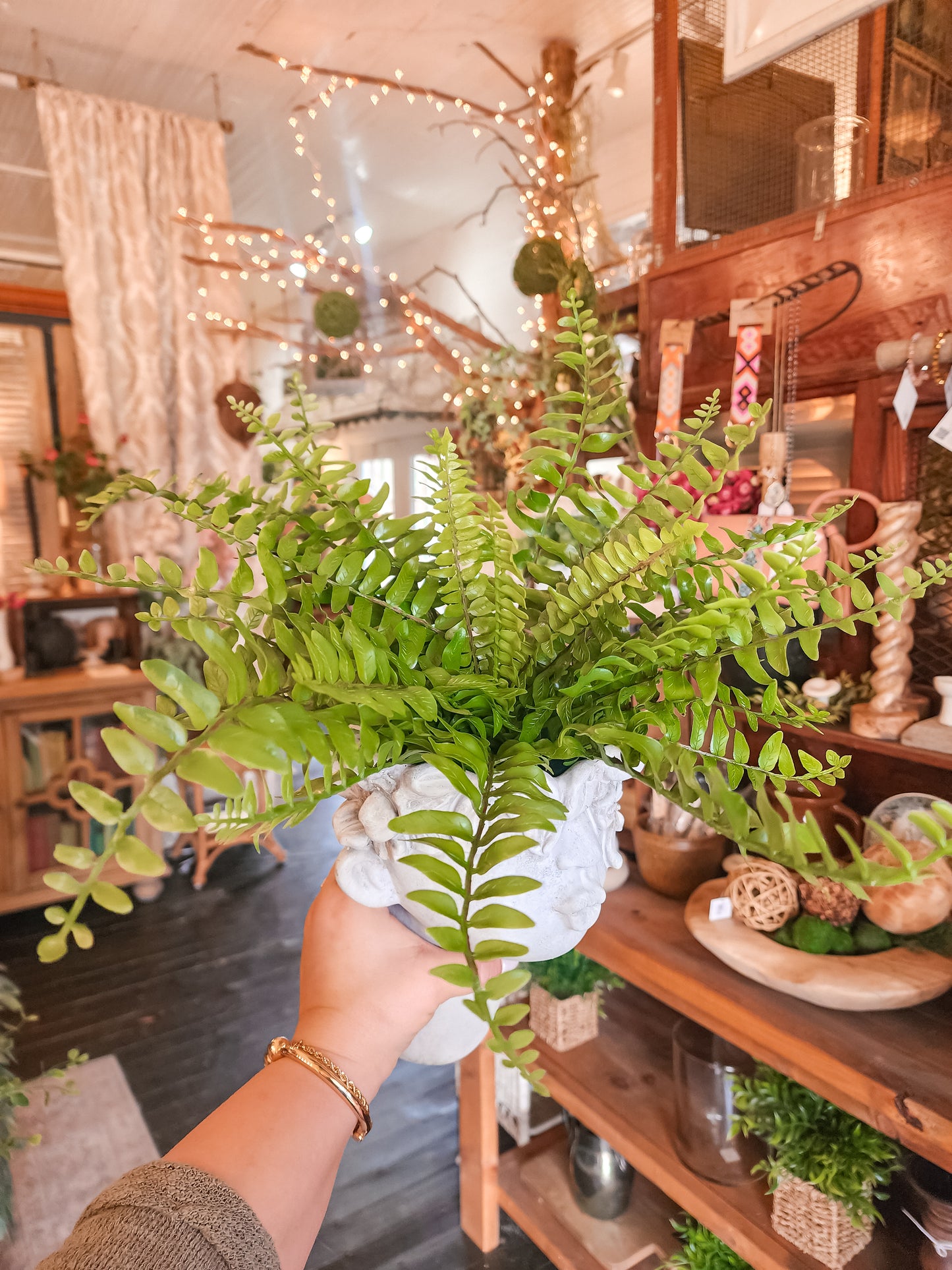 14" Real Touch Boston Fern