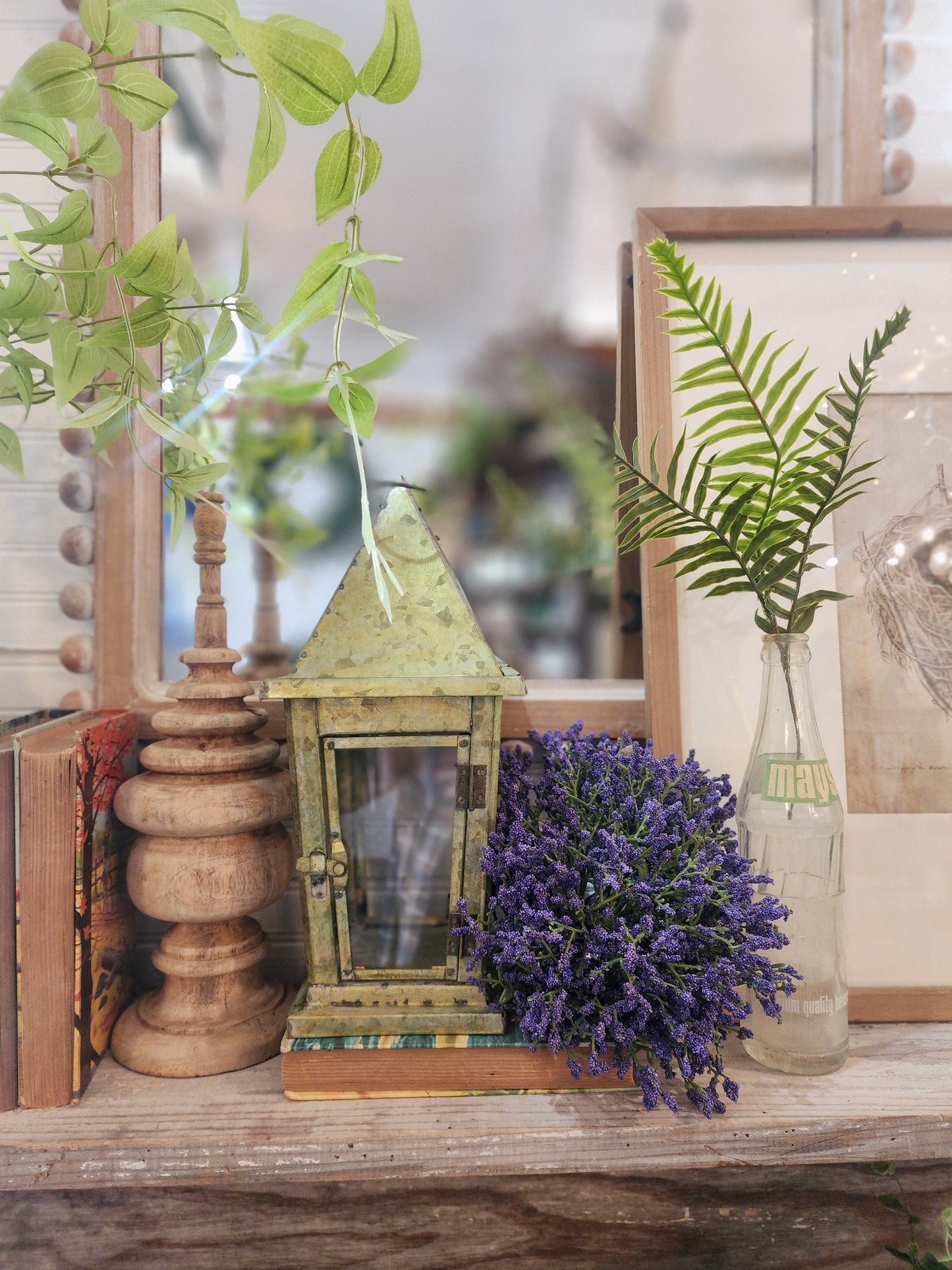 Green Garden Tin Lantern