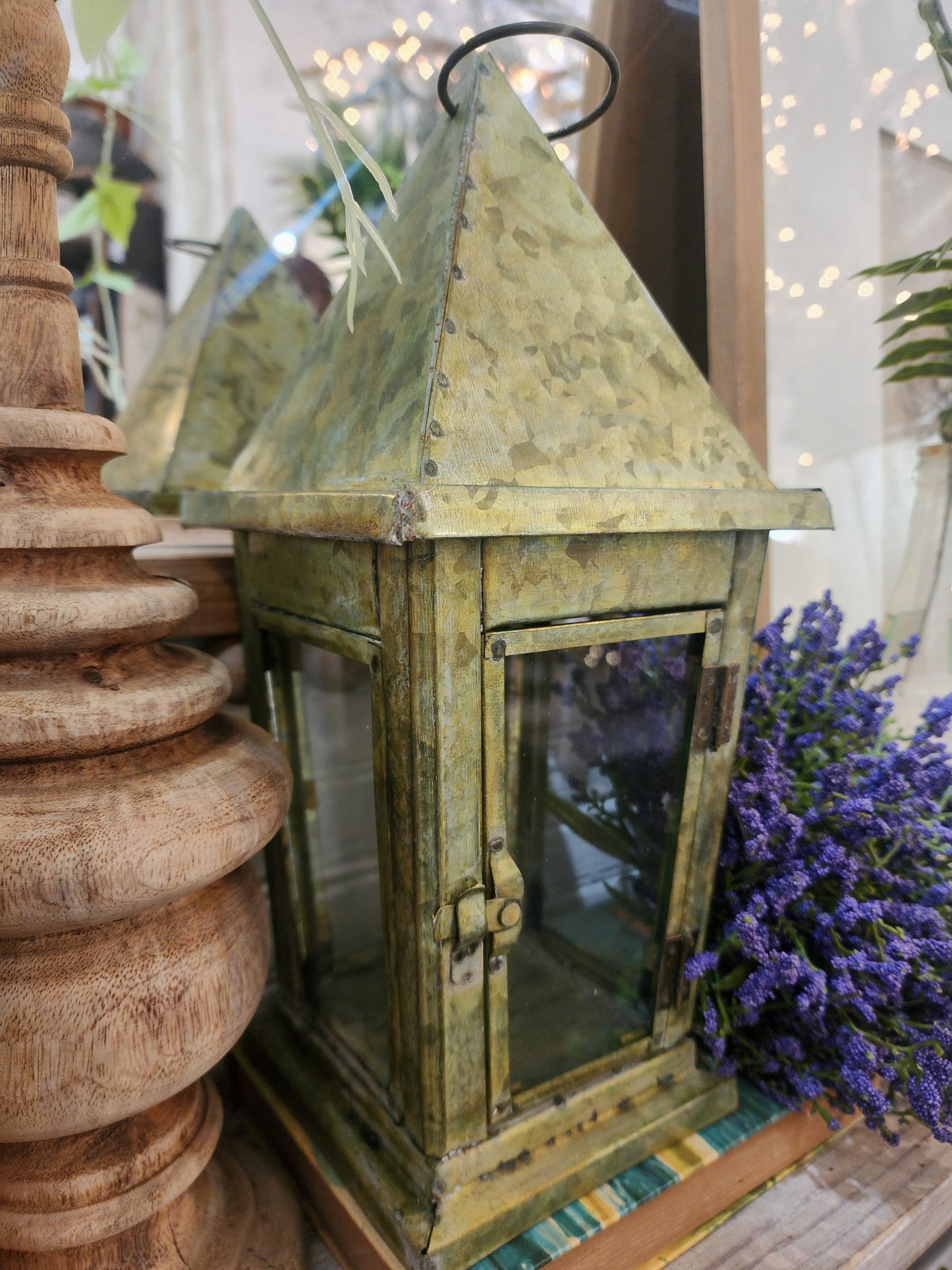 Green Garden Tin Lantern