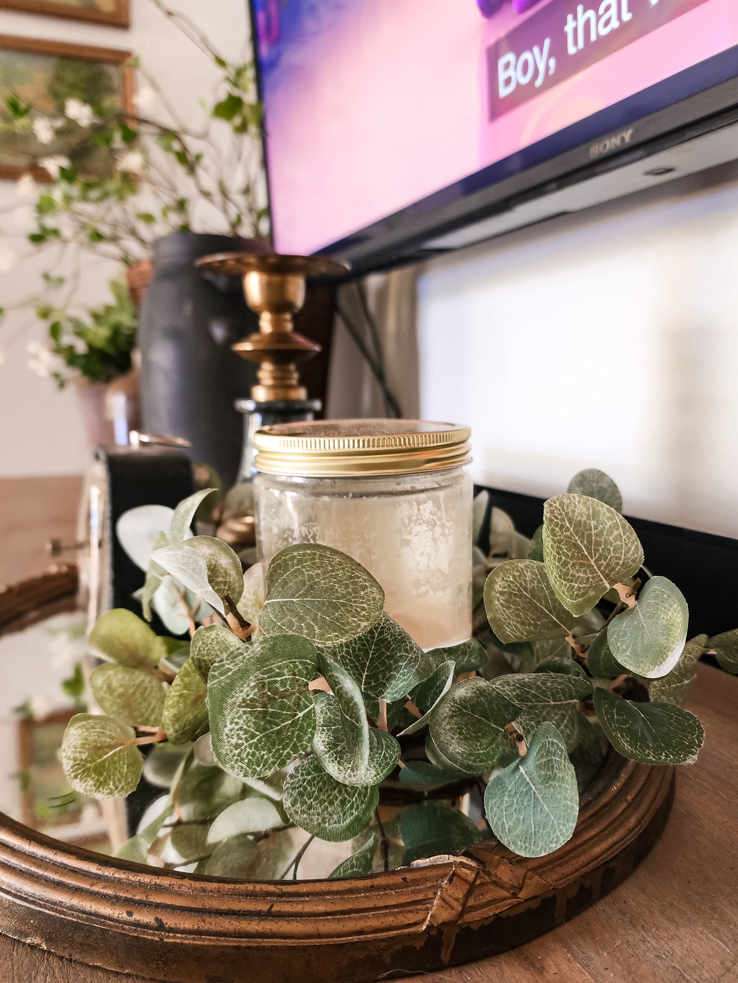 Garden Eucalyptus Candle Ring
