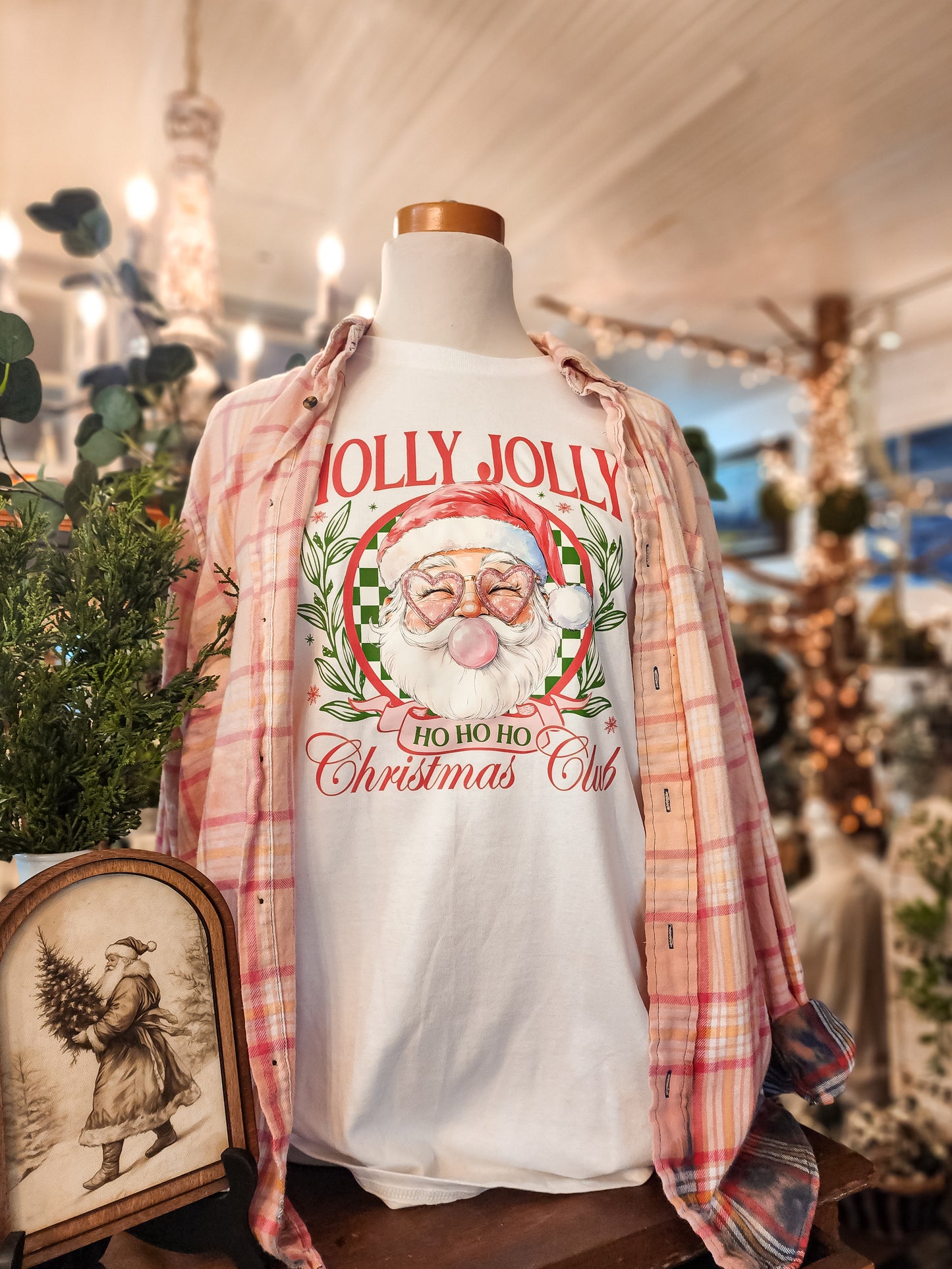 Santa Face With Bubble Gum