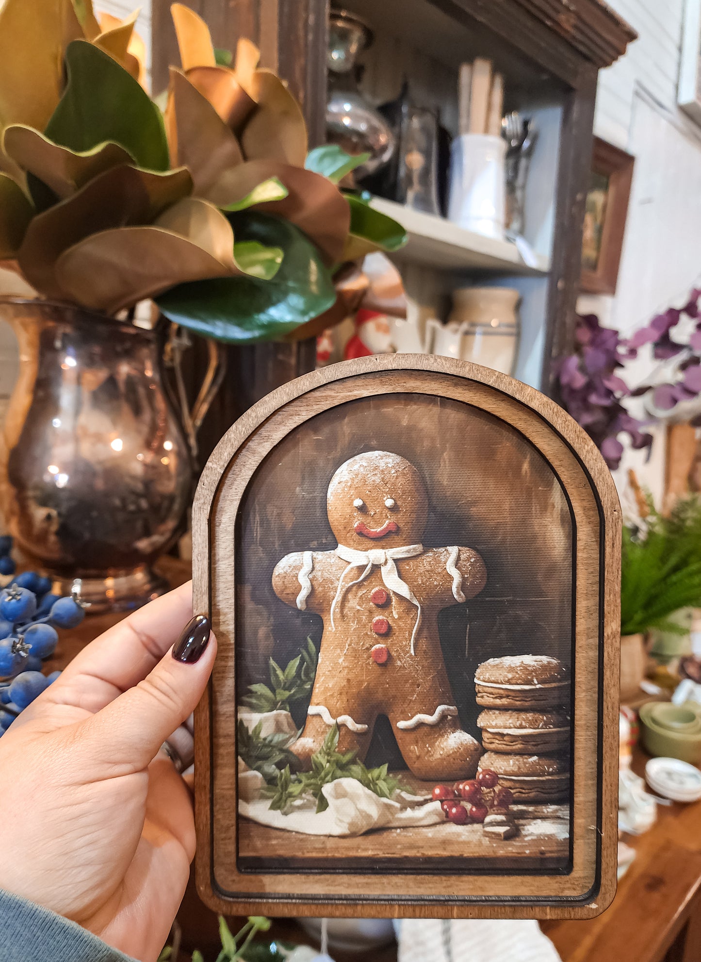 Arch Top Gingerbread Sketch Framed Art