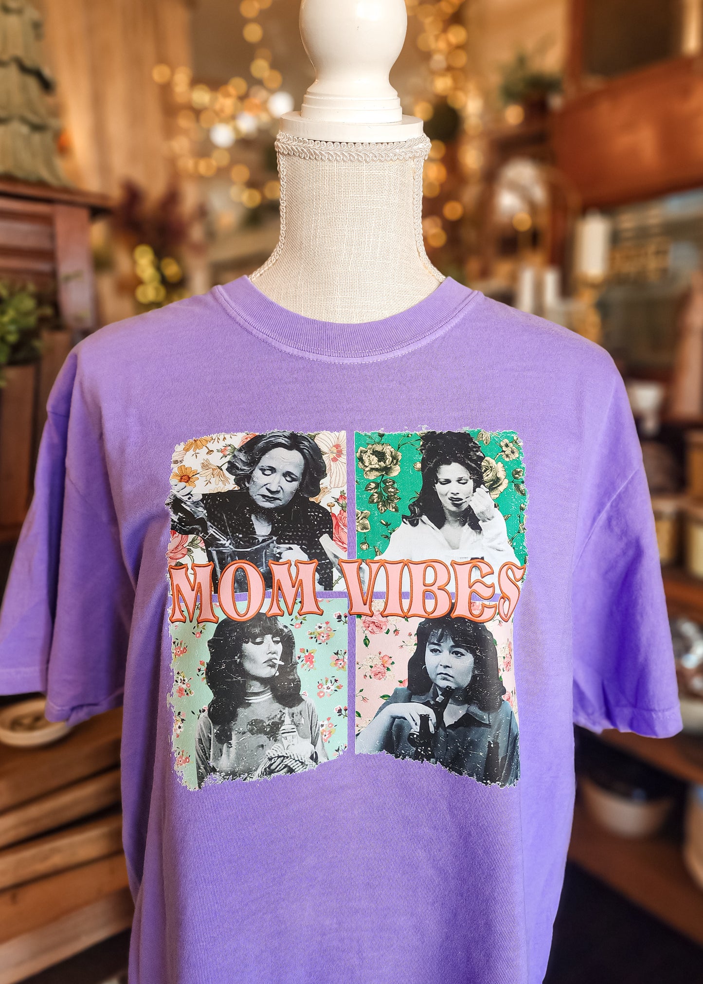 Mom Vibes Tee (Violet)