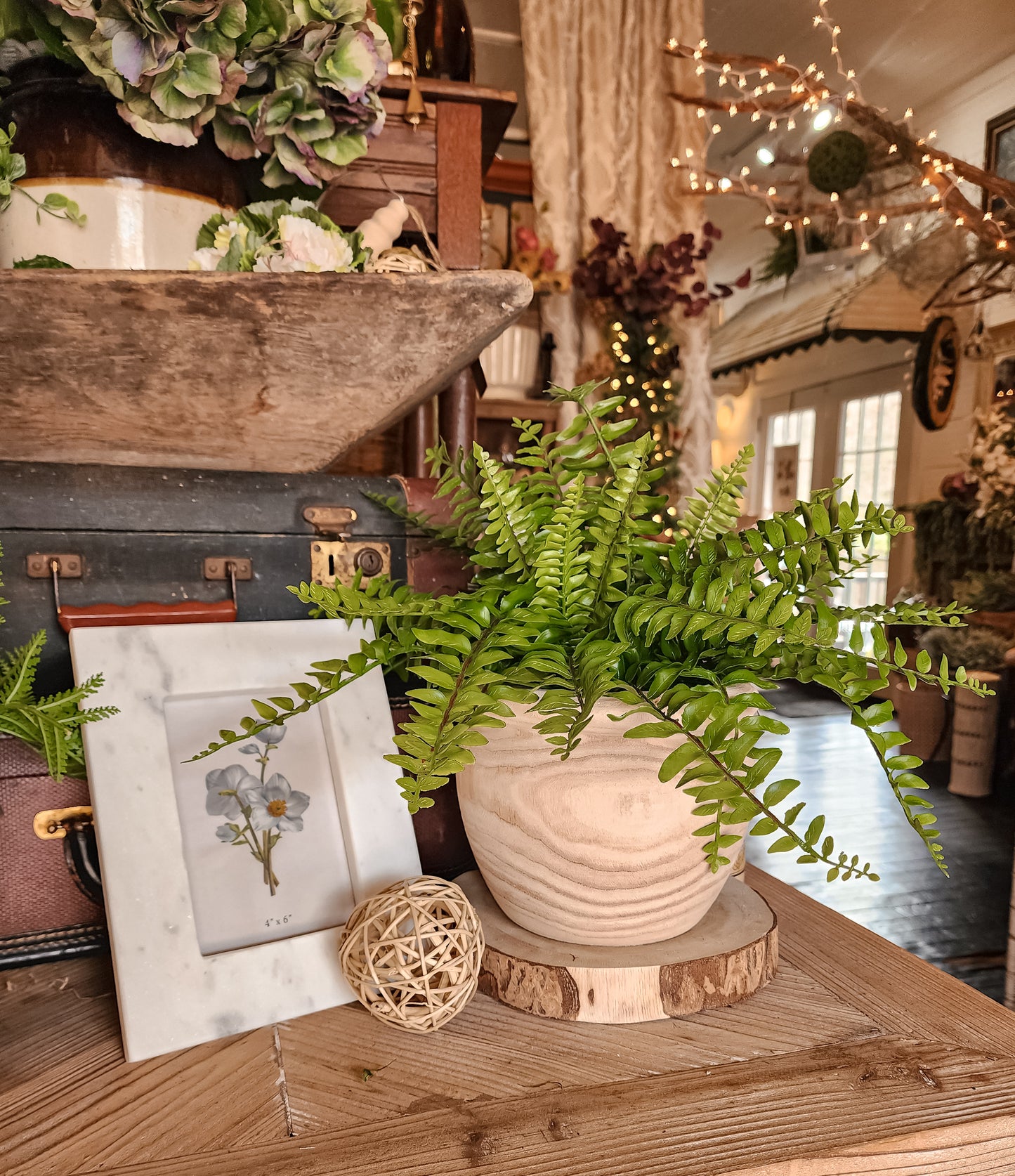 12" Real Touch Boston Fern