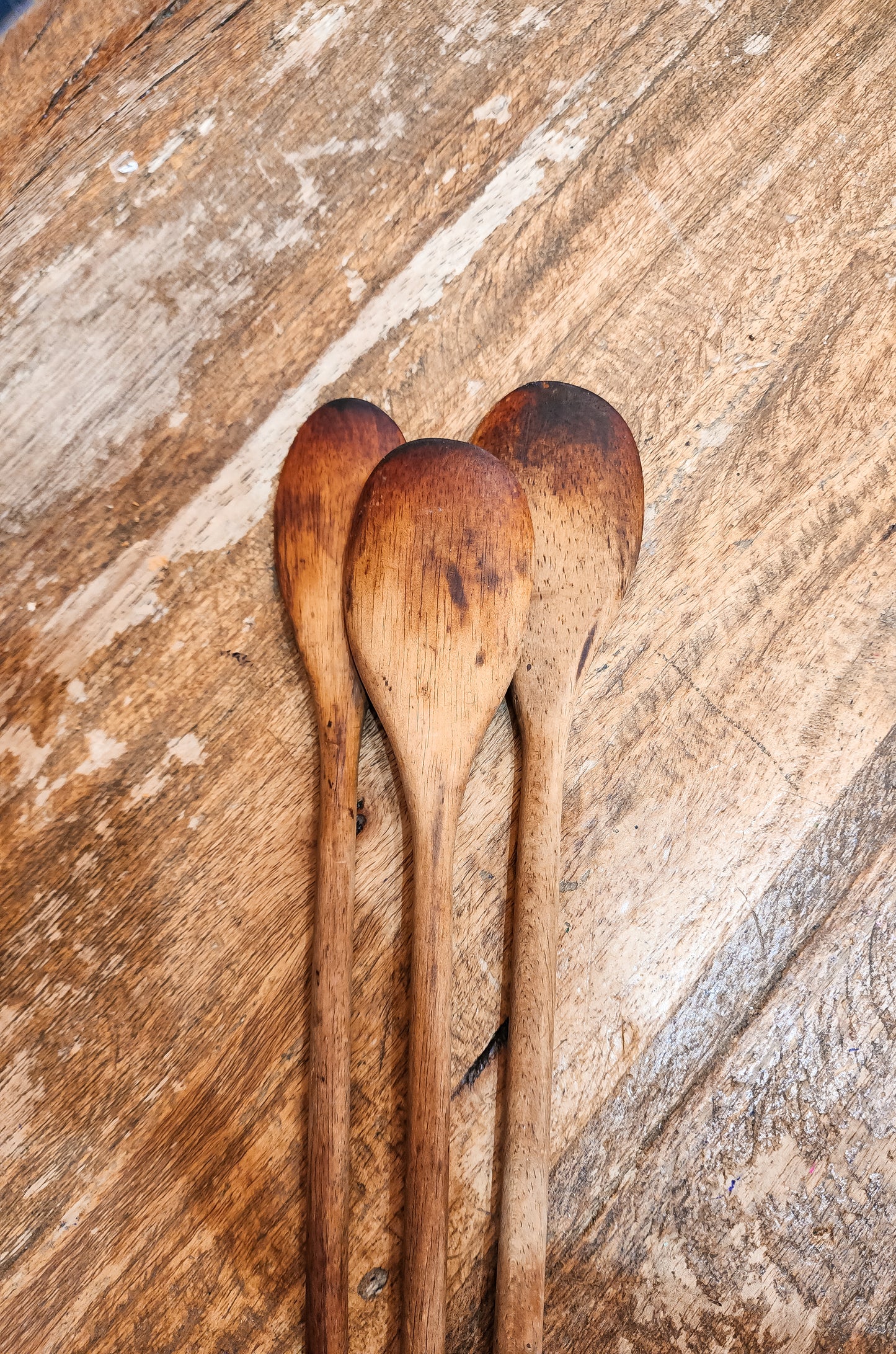 Set of 3 Wooden Spoons (VERY PRIMATIVE)