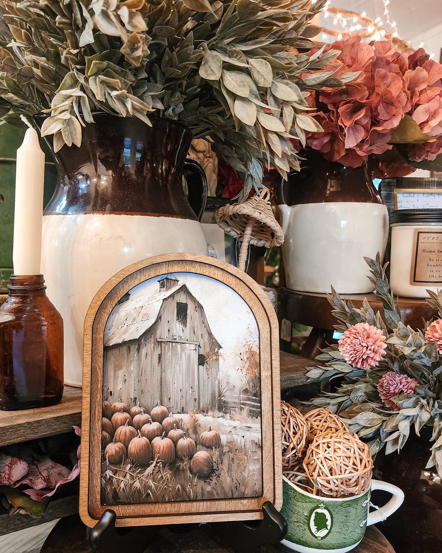 Arch Top Harvest Barn Framed Art