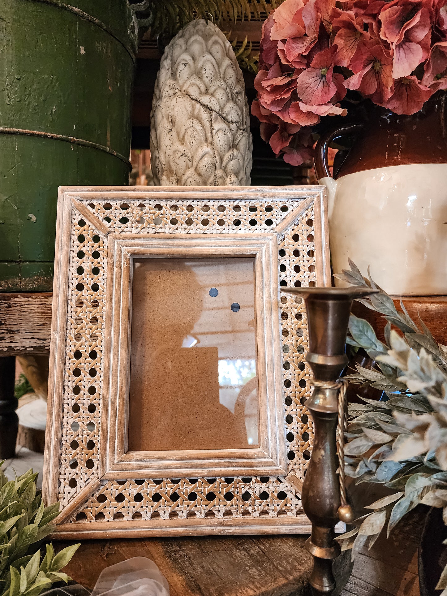 Distressed Cane Photo Holder (2 Sizes)