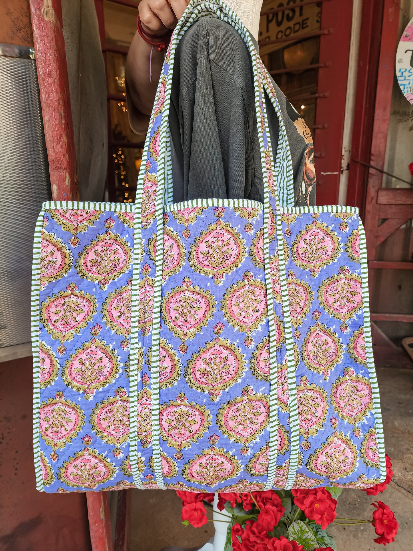 Quilted Purple Garden Party Bag