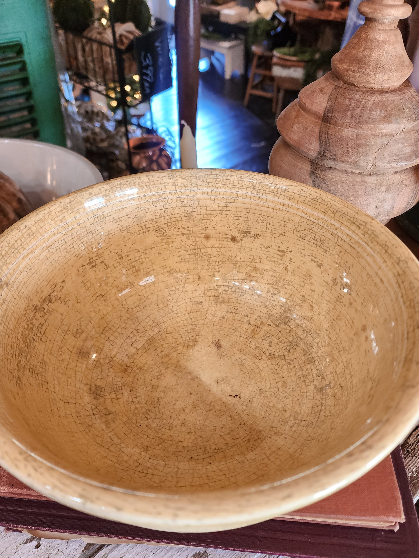 Yellow Oven Bake Bowl (EXTREME CRAZING)