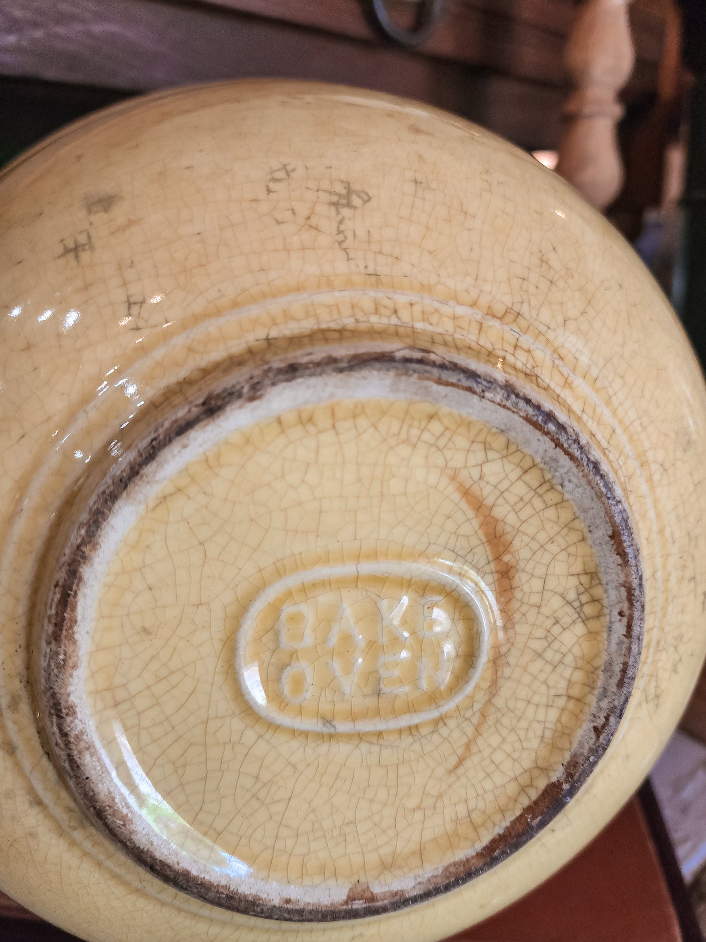 Yellow Oven Bake Bowl (EXTREME CRAZING)