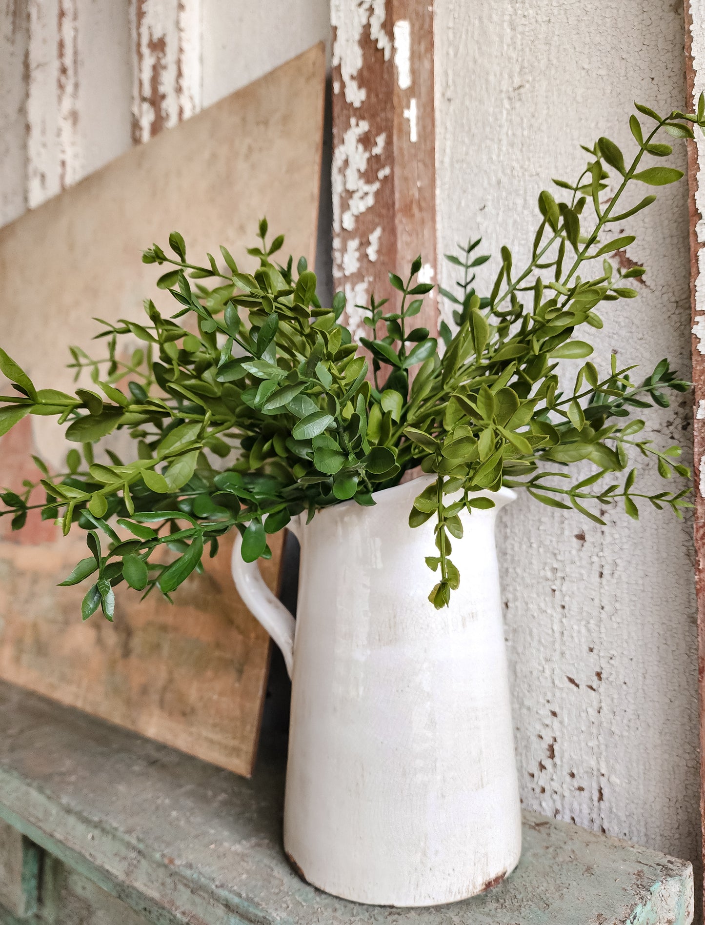 White Crackle Pitcher (HEAVY)