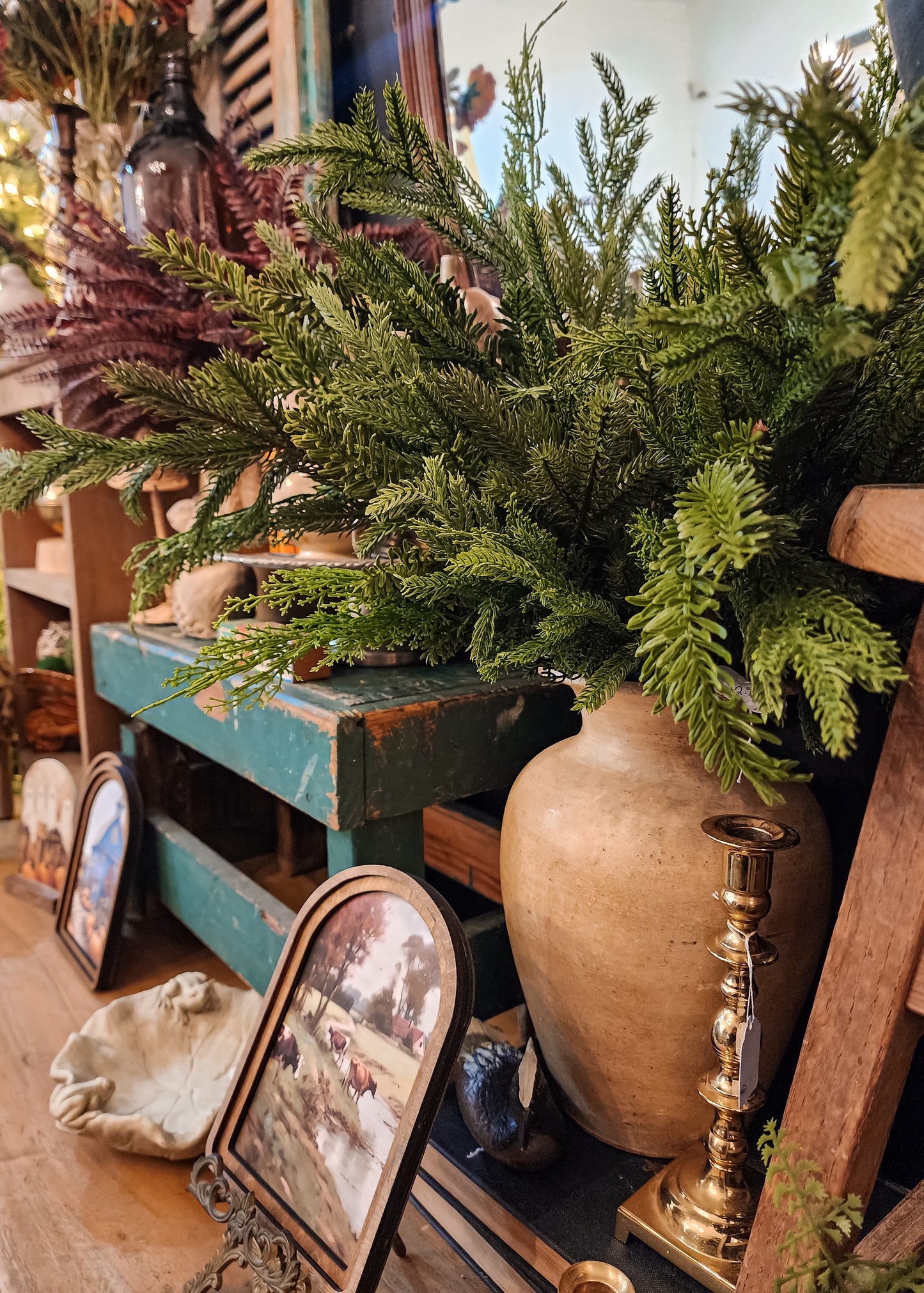 Mixed Real To Touch Pine Branch