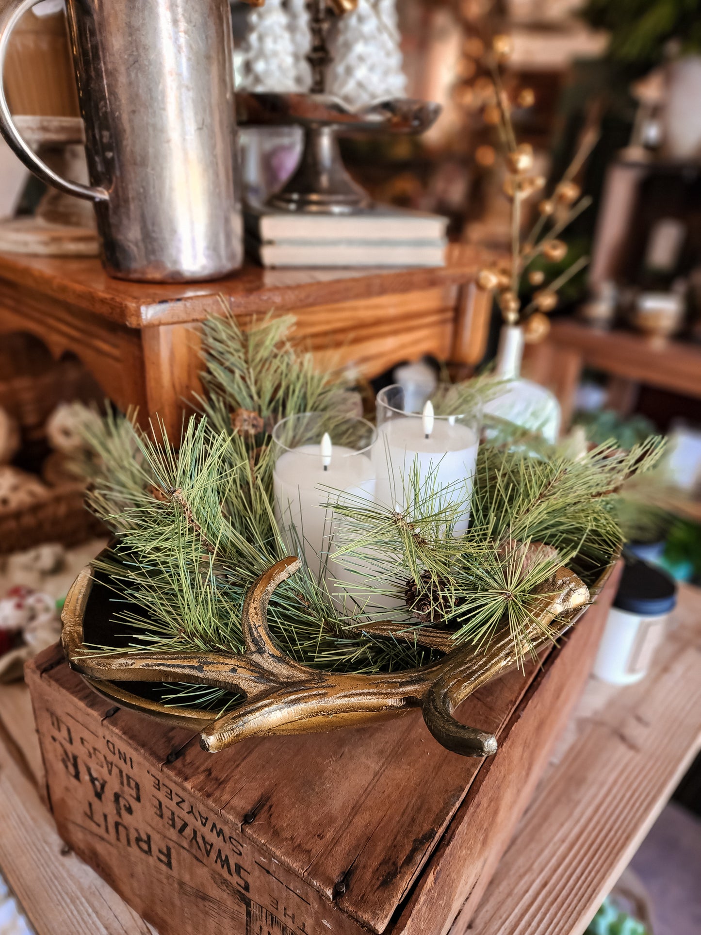 Antler Handle Oval Tray