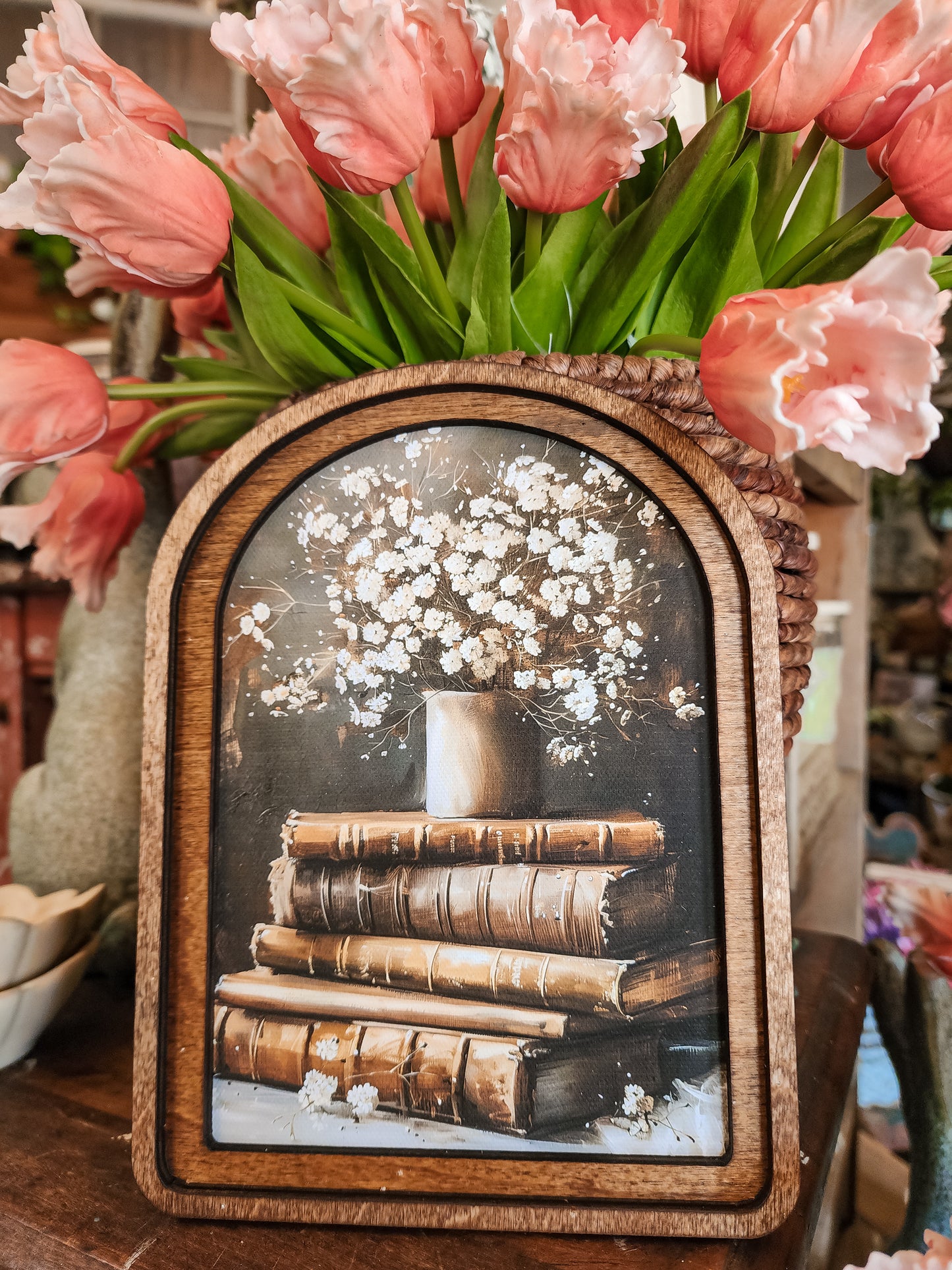 Stack of Books Arch Print