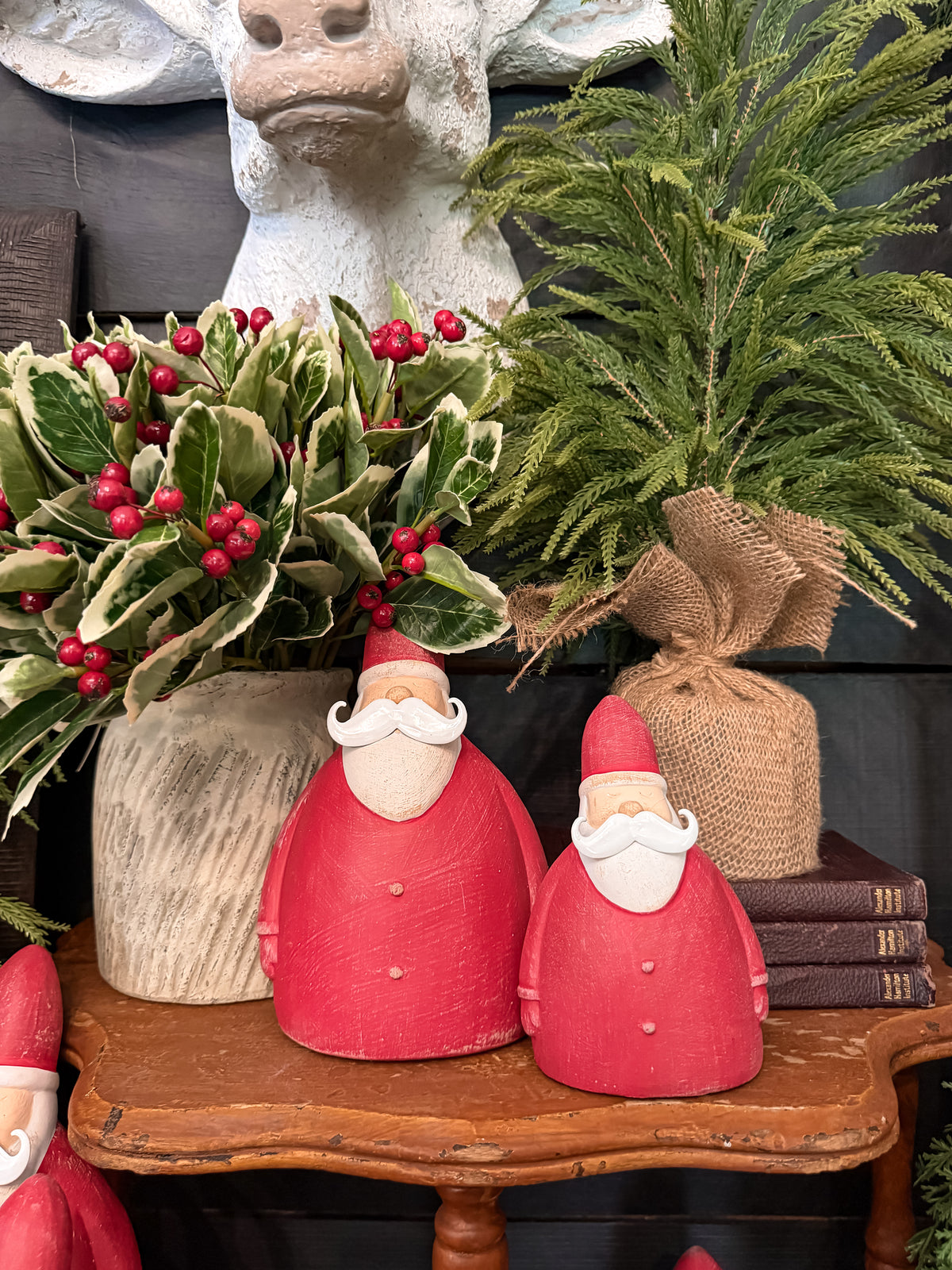 Cement Santa Bust