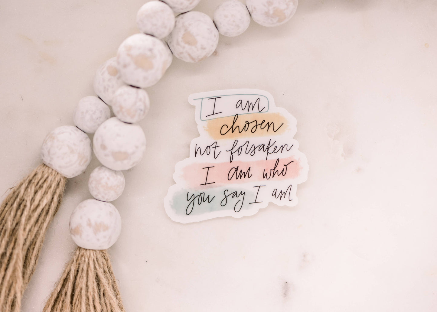 I Am Chosen Clear, Vinyl Sticker