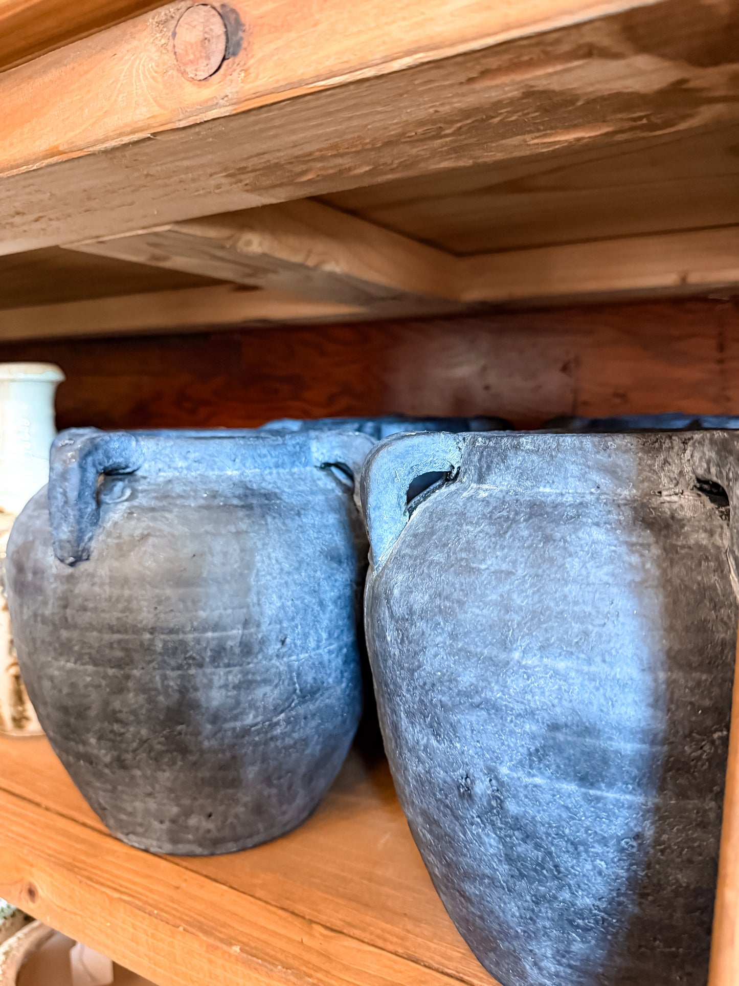 Charcoal Four Handle Vase