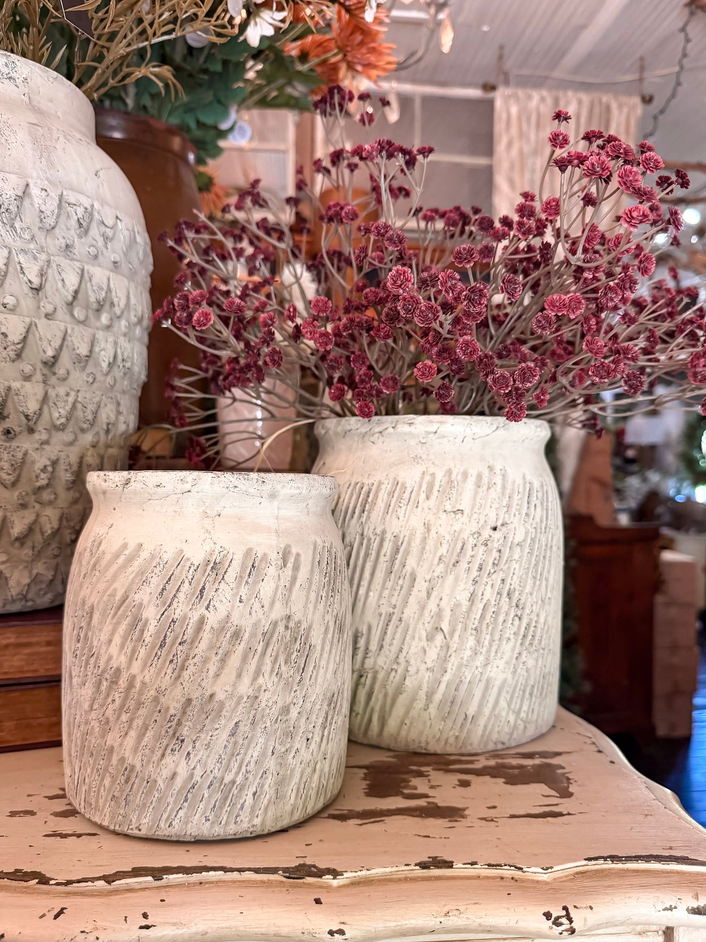 Crosshatch Terracotta Pot (Assorted Size)