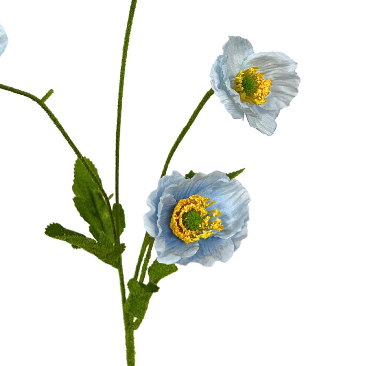 Flowering Fields Mini Poppy Spray - Lt. Blue - 23.5”