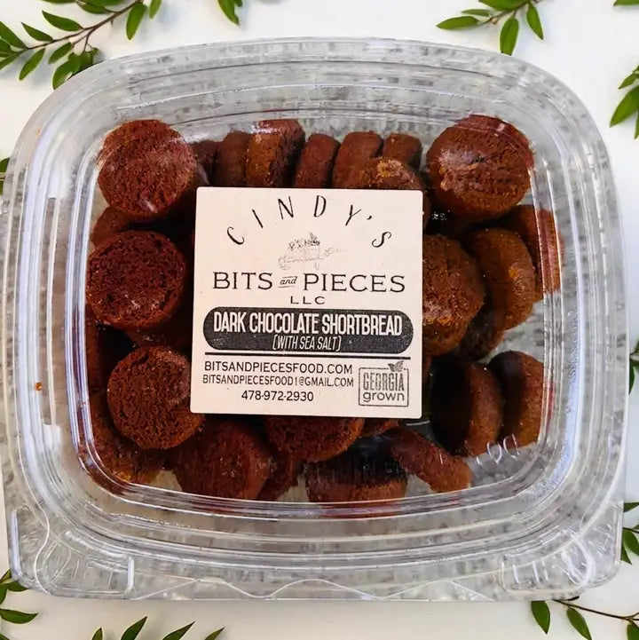 Dark Chocolate Sea Salt Shortbread Cookie