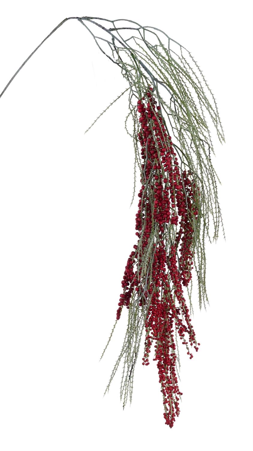 34" Red Pepper Berry Branch