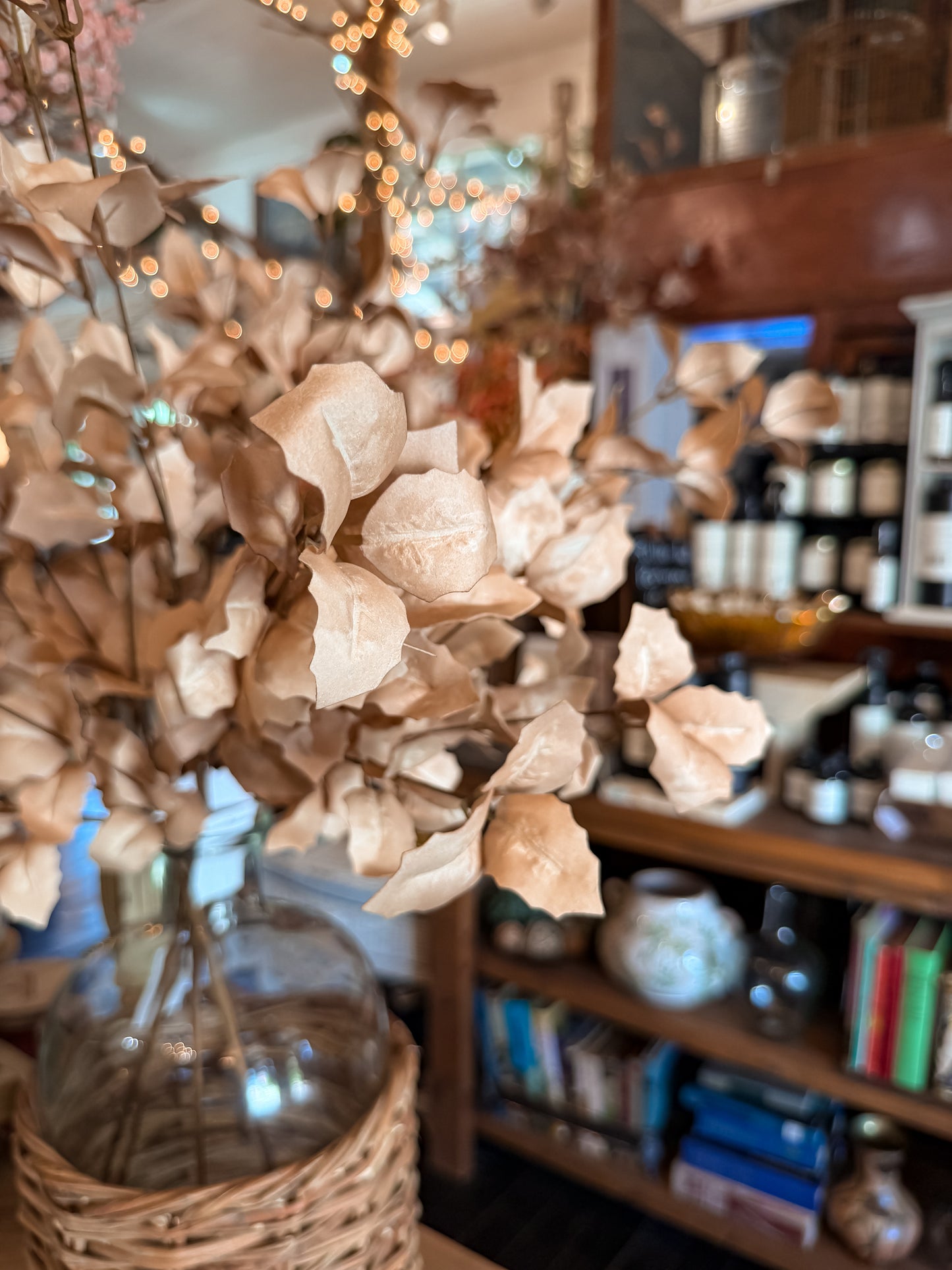 27" Light Brown Eva Birch Leaf Stem