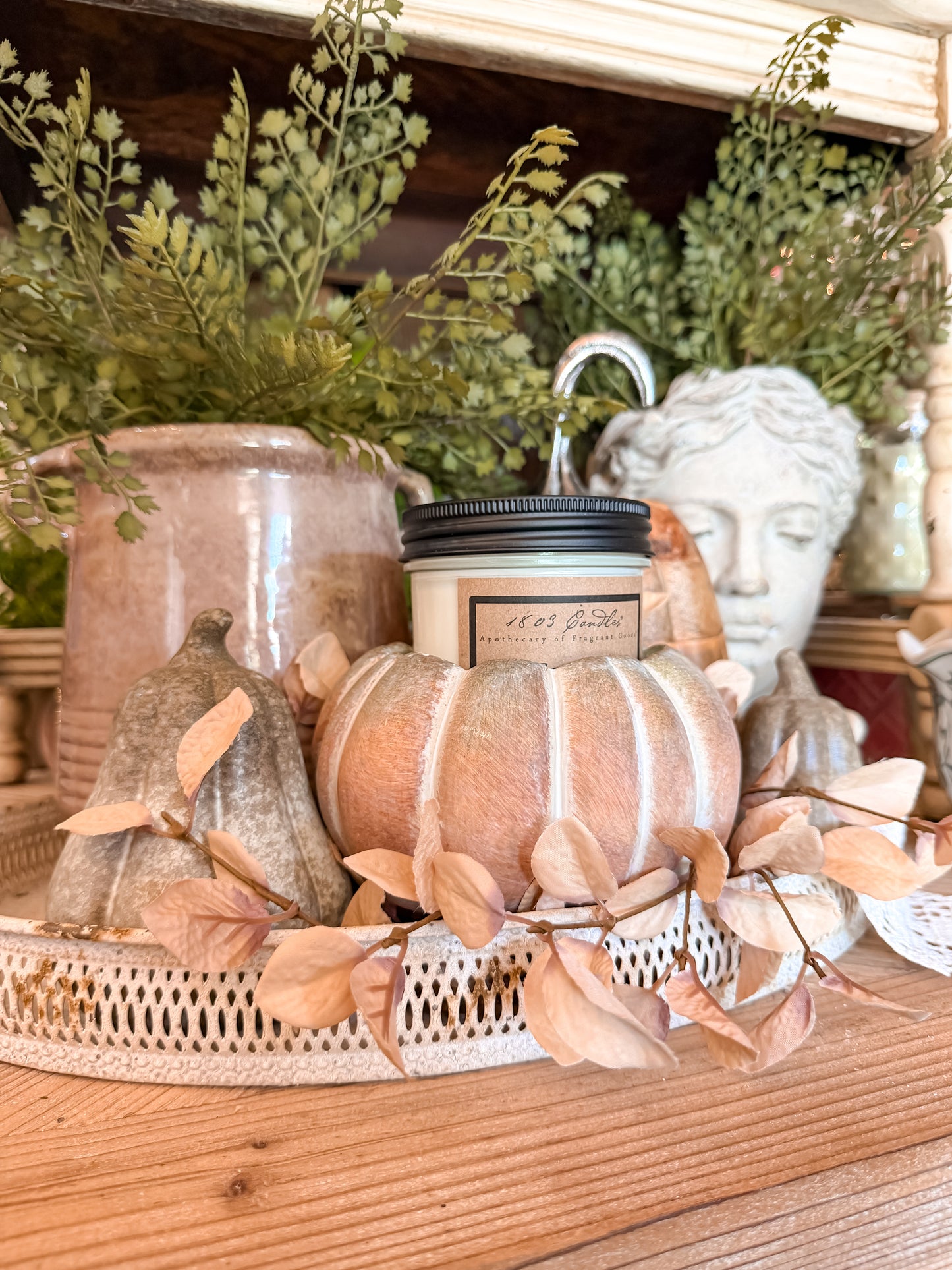Small Cement Pumpkin Planter