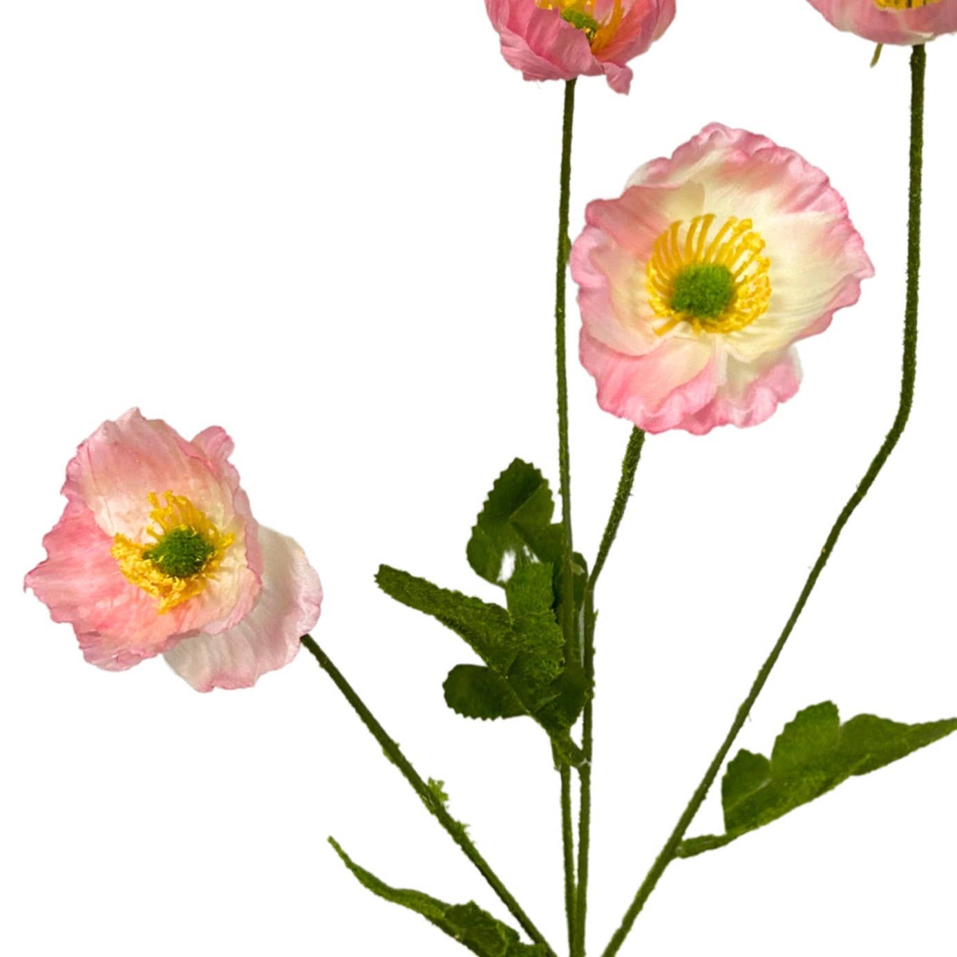 Flowering Fields Mini Poppy Spray - Pink - 23.5”