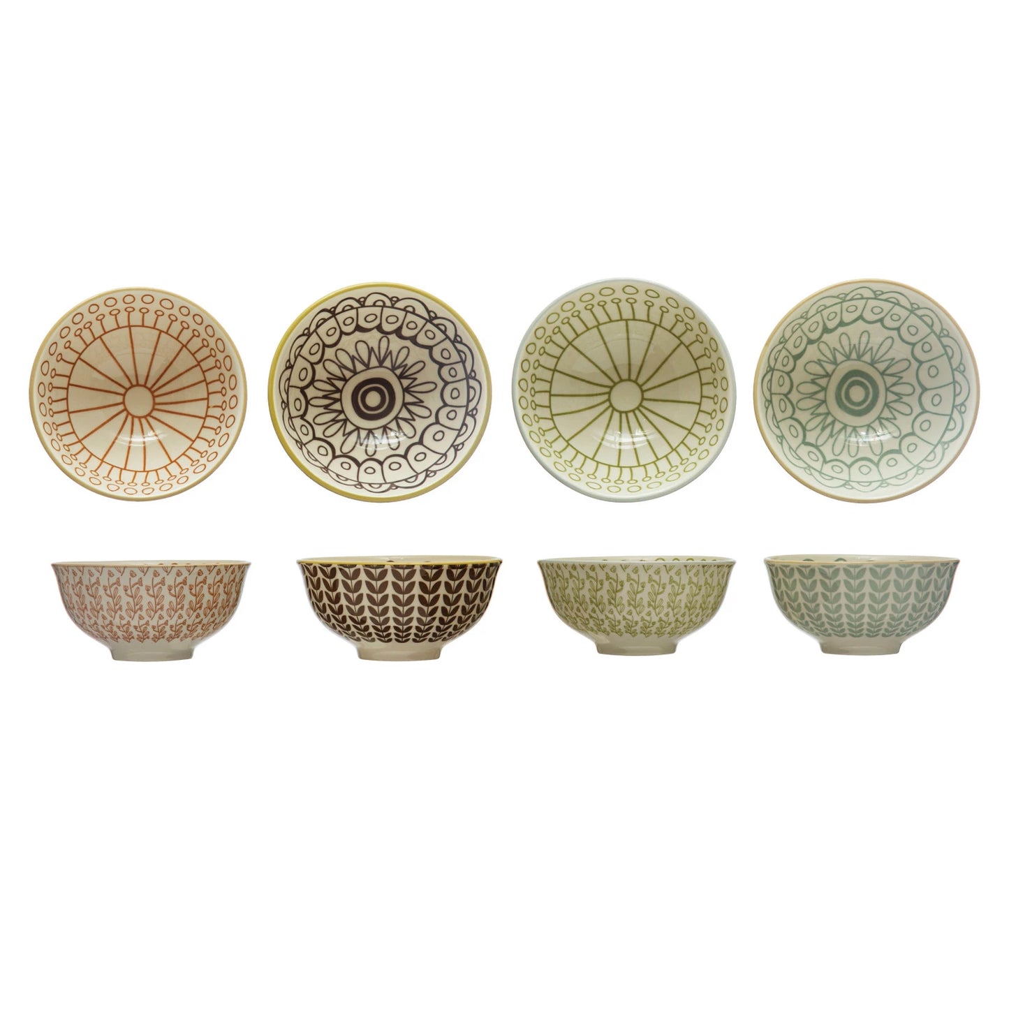 Neutral Colorful Stoneware Bowls