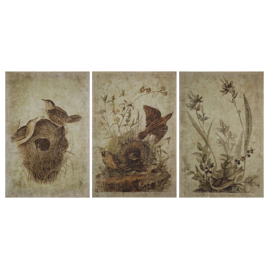 Vintage Reproduction Decorator Paper w/ Birds Image