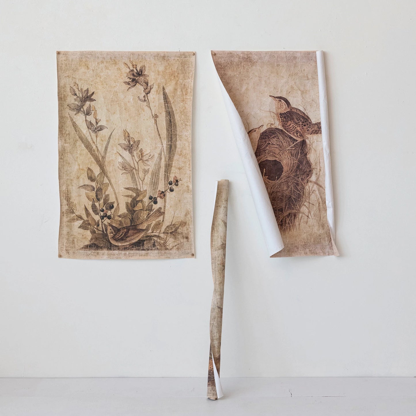 Vintage Reproduction Decorator Paper w/ Birds Image