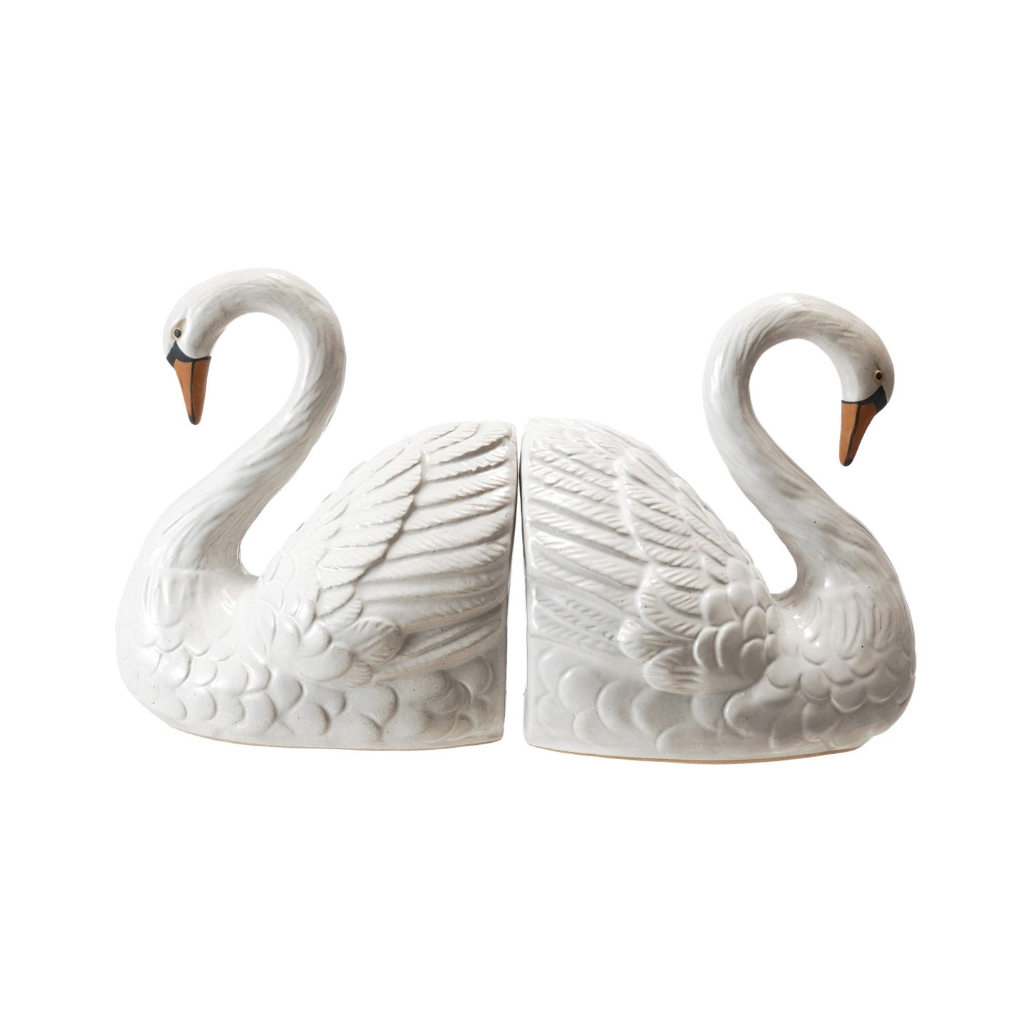 White Swan Bookends (Set of Two)
