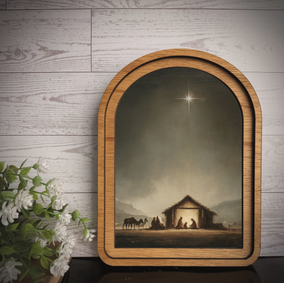 Christmas Nativity Star | Mini Arch Frame Art