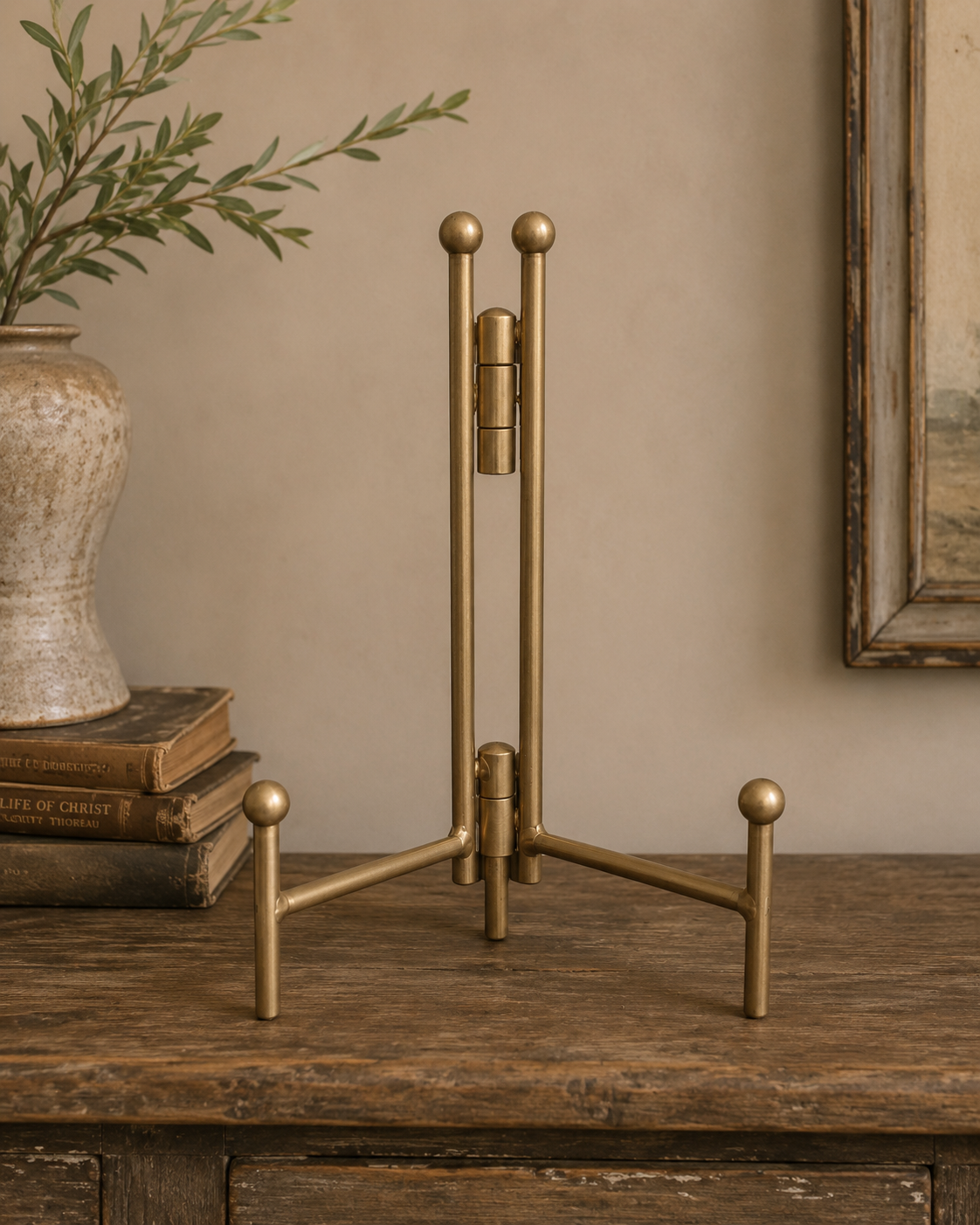Foldable Brass Standing Easel