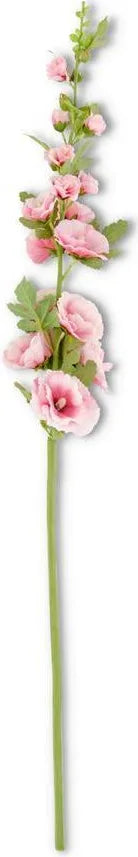 Pink Hollyhocks Stem