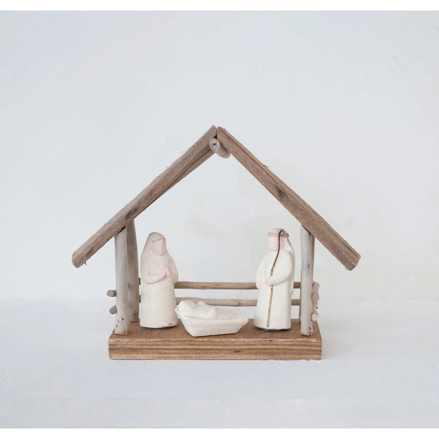 (White) Driftwood Manger Scene