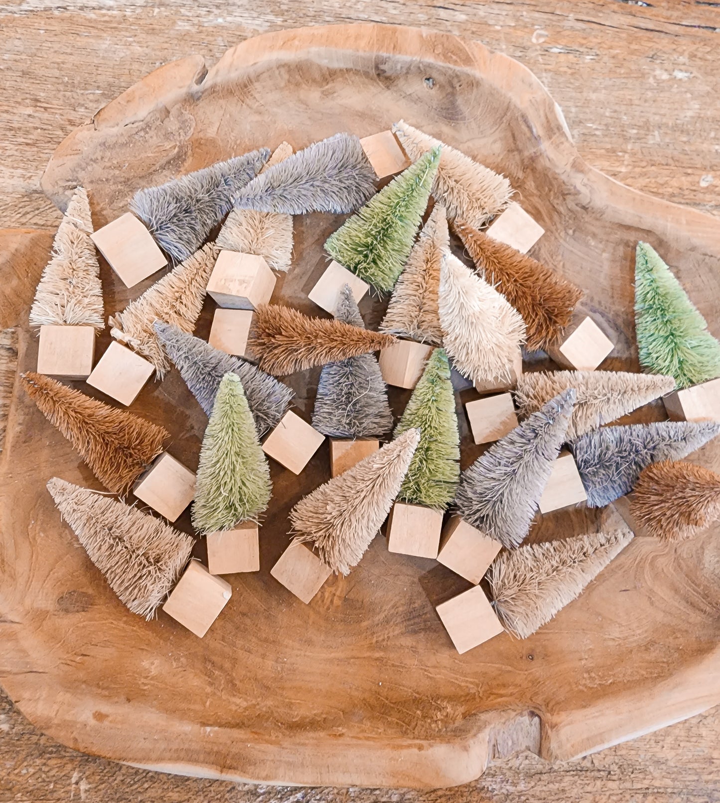 Multi Color Bottle Brush Trees