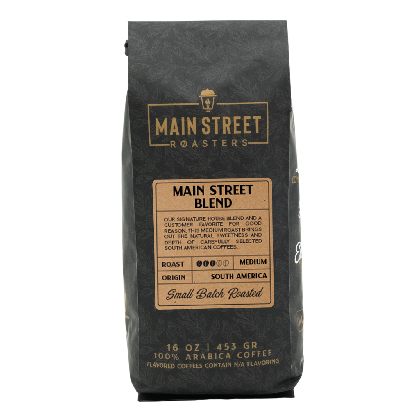 Main Street Blend Coffee: Whole Bean / 10 oz