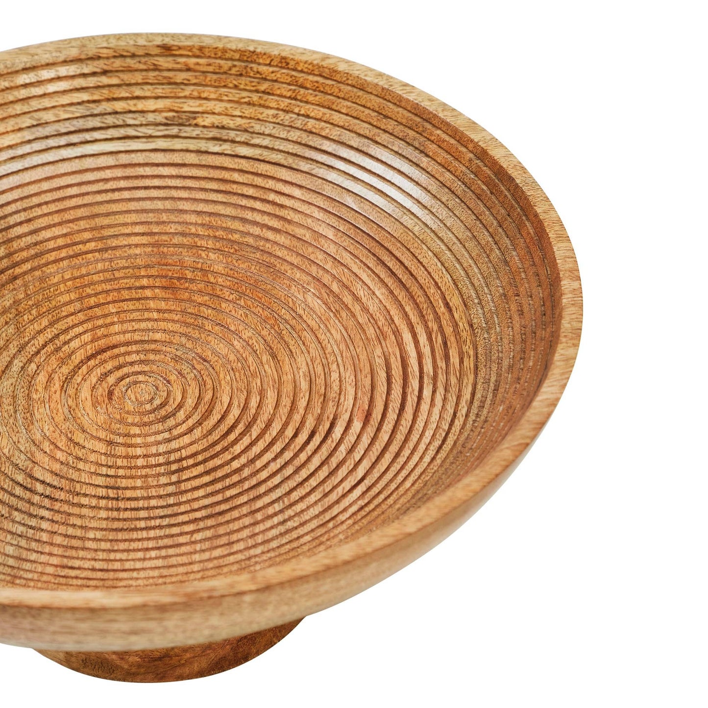 Natural Wooden Pedestal Bowl