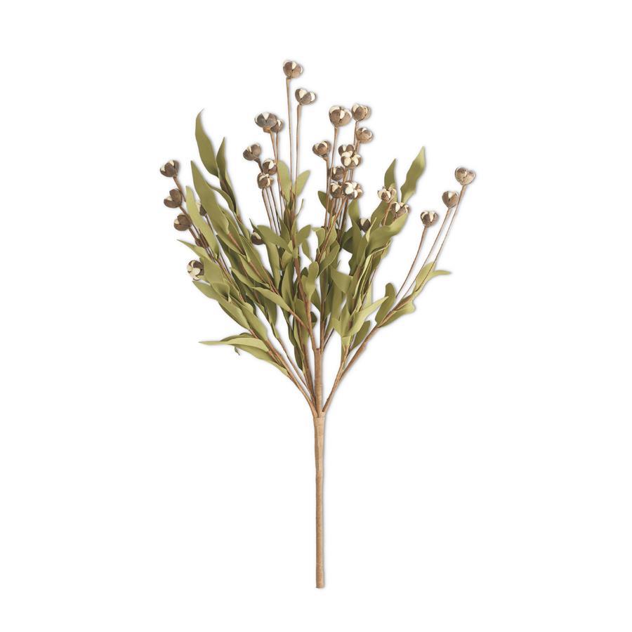 22” Cream Bud & Meadow Leaf Bush