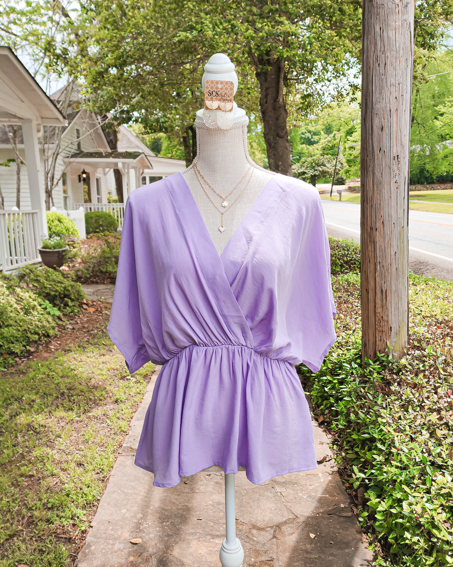 Liza Baby Doll Top (Lavender)