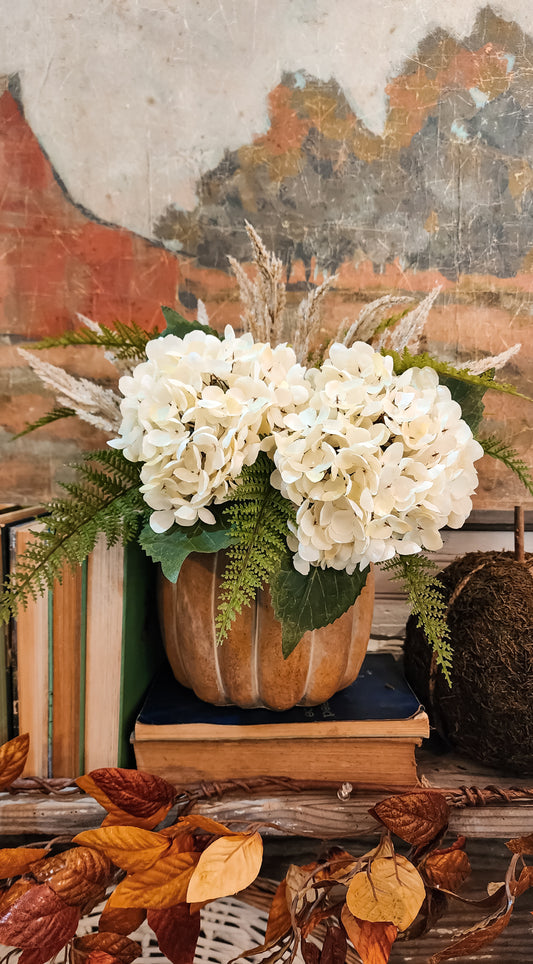 Cement Pumpkin Vase