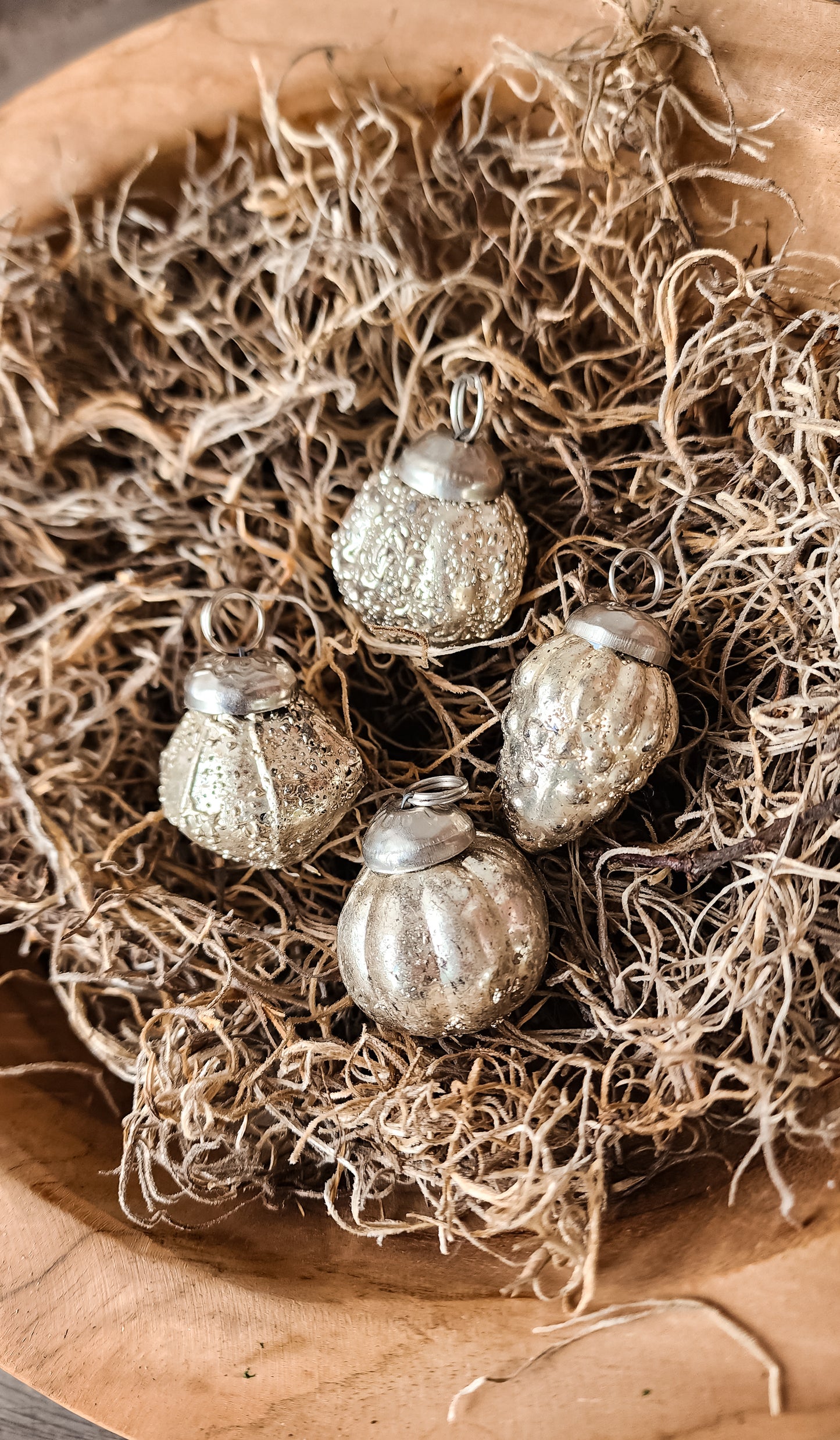 Mercury Glass Ornaments in Bag