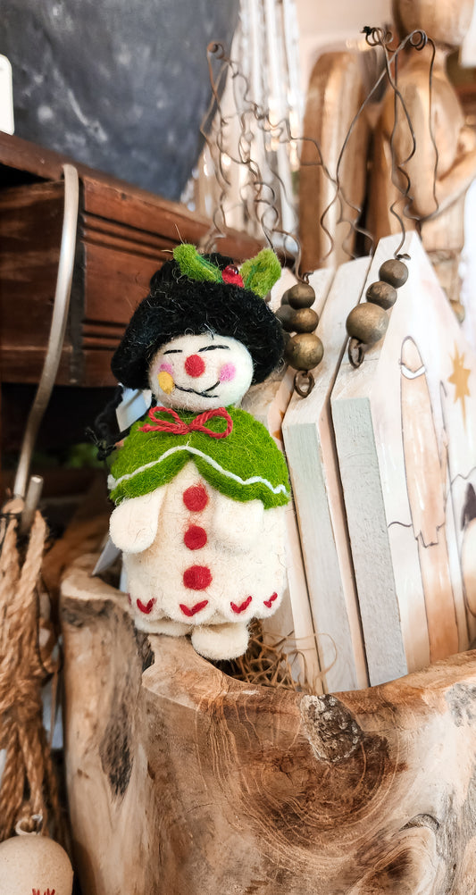 Felt Snowman Ornament